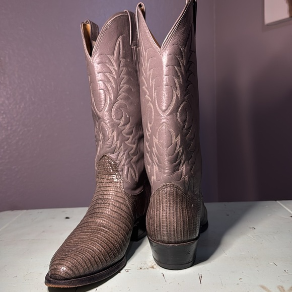 Grey Nocona Lizard Cowboy Boots - Picture 7 of 7